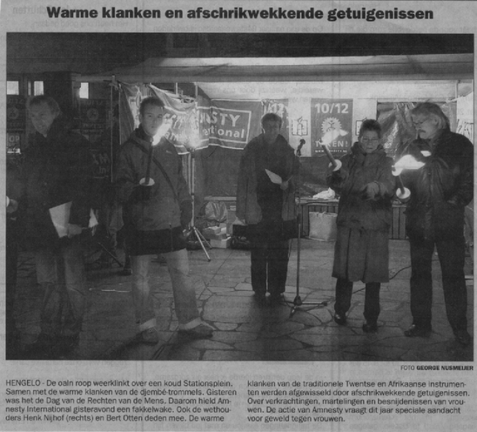 artikel Hengelo's Weekblad dec 2004